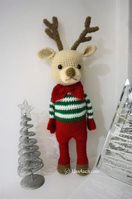 free christmas crochet patterns-crochet reindeer