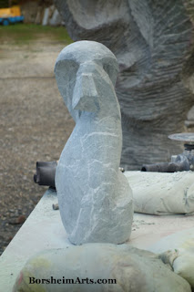 Stone Carving Work-In-Progress (WIP) Cava Nardini Vellano Tuscany Italy