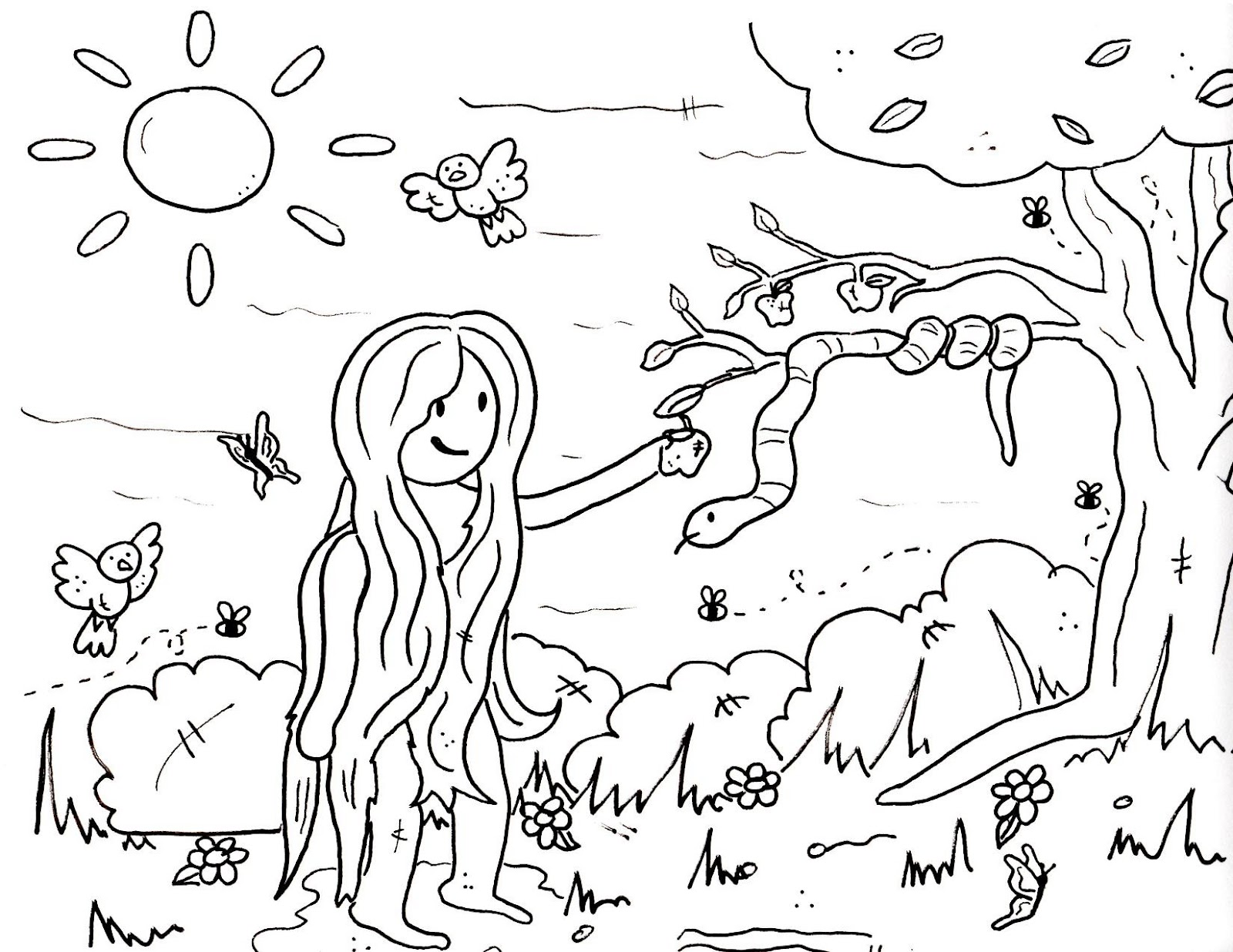 garden of eden and coloring pages - photo #44