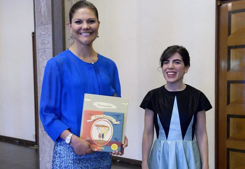Crown Princess Victoria arrived for the prize ceremony of the 2013 Astrid Lindgren Memorial Award