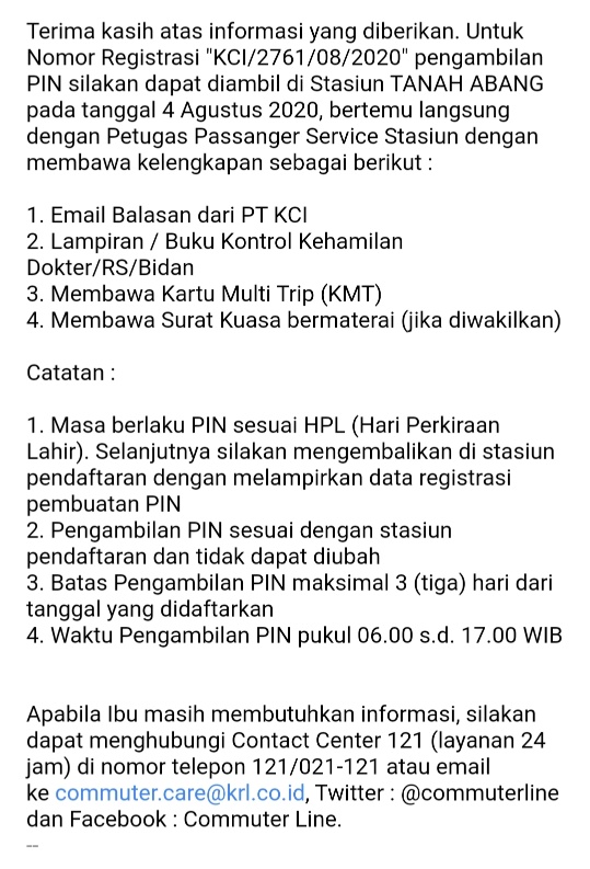 Cara mendapatkan Pin Ibu Hamil di Commuter Line Cerita Bang Ale