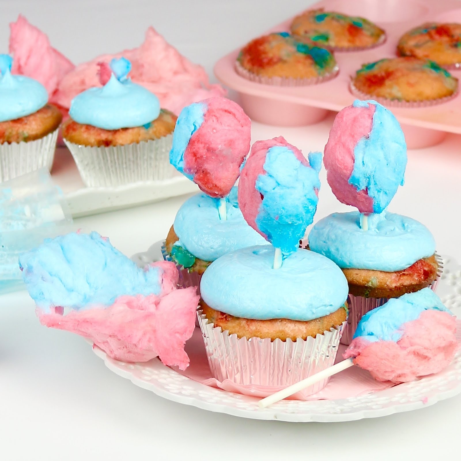 {VIDEO} Cotton Candy Cupcakes The Lindsay Ann