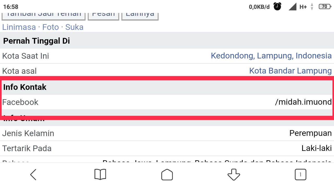 cara melihat id facebook di android