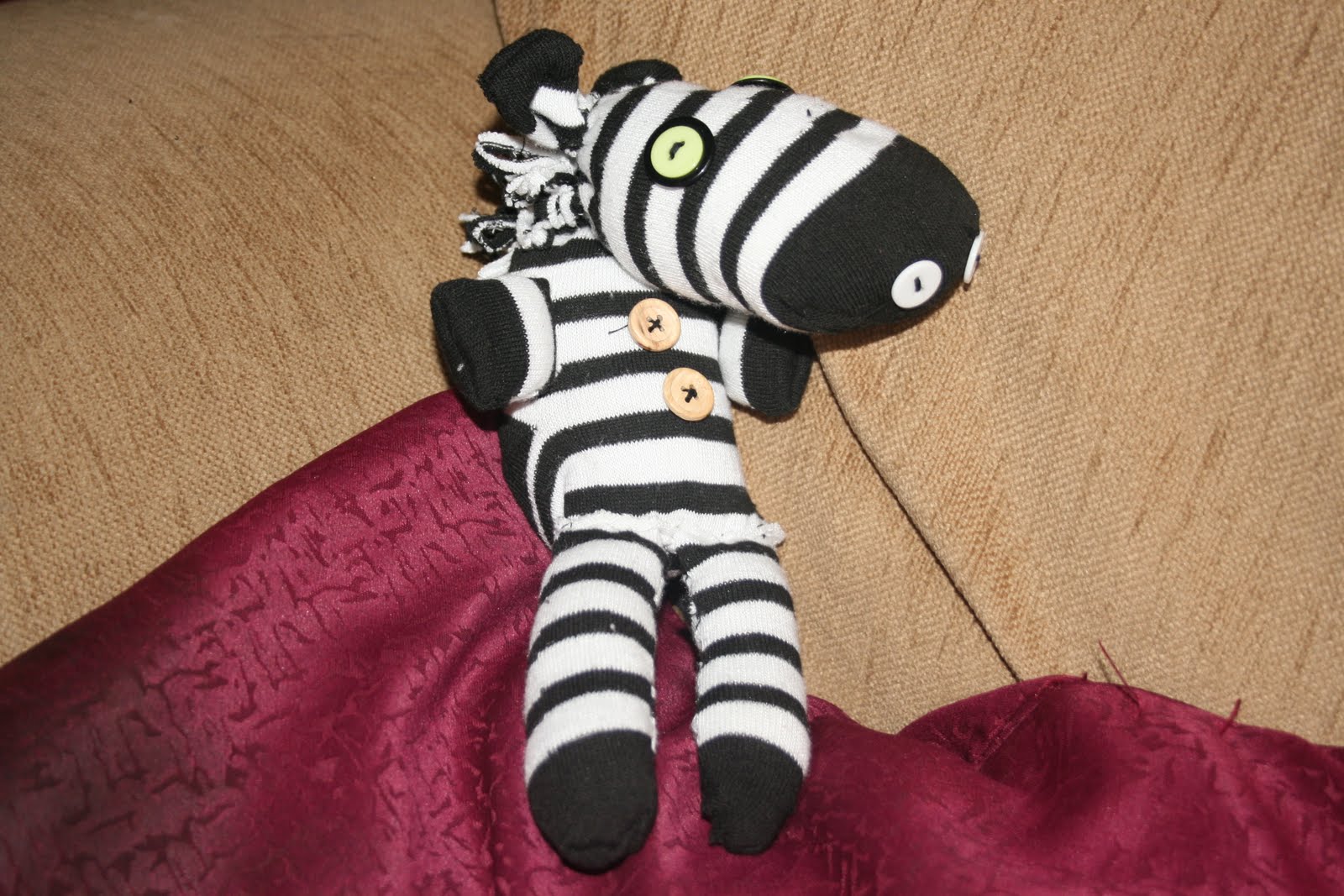 MsStitcher Sock Zebra