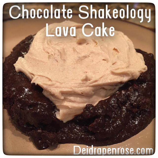 Deidra Penrose, Chocolate Lava Cake, chocolate Shakeology, Healthy dessert recipes, natural peanut butter, guilt free dessert, healthy mom tips, weight loss journey, clean eating tips, meal replacement shake, almond milk, weight loss tips, clean eating, fitness accountability, fitness motivation