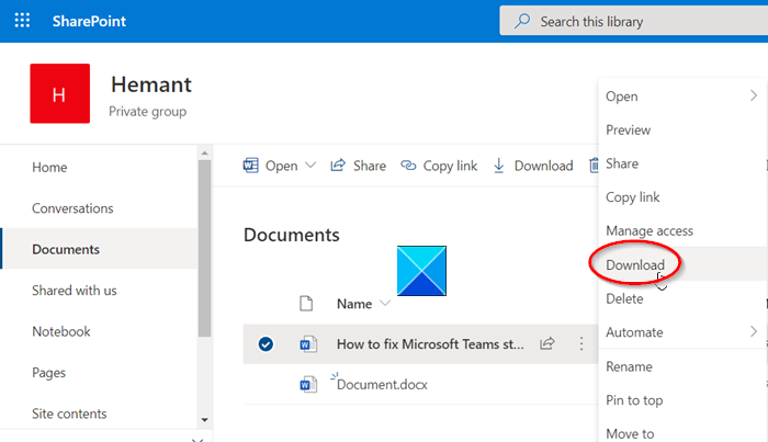 SharePoint에서 Office 문서를 열 수 없습니다.