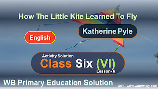 Class six English । lesson 6 ।। How The Little Kite Learned to Fly।। Primary Education।। Class 6।।Activity Solution ।। WBBPE