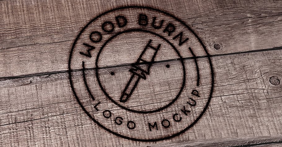 Download Wood Burn Logo Mockup Perfect For Logos Emblems And Badges PSD Mockup Templates