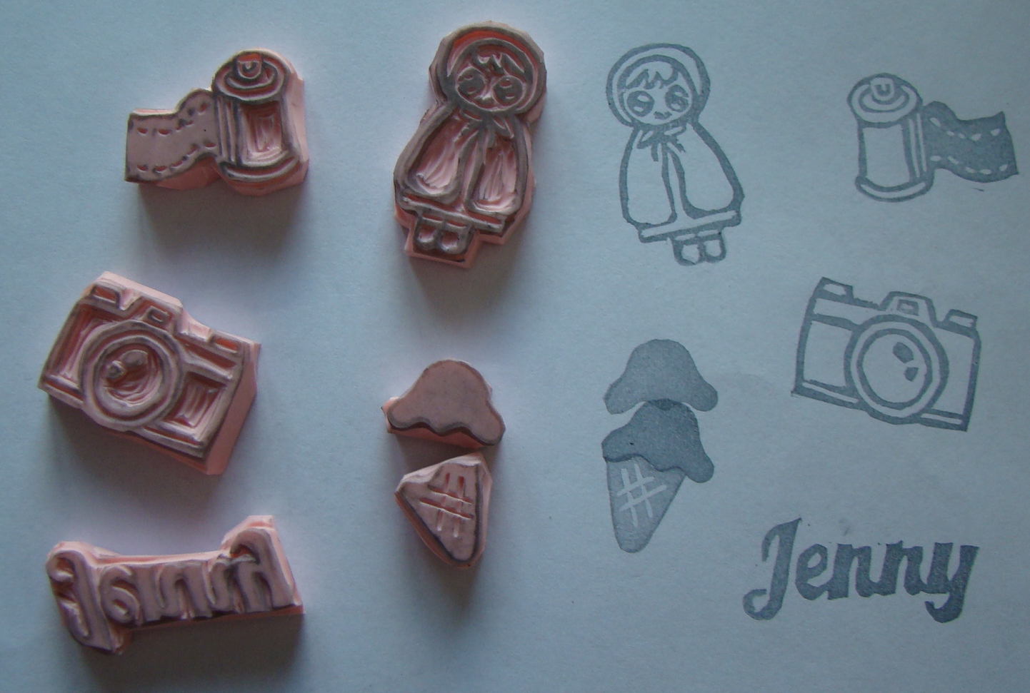 Roving Around Crafts New hand carved rubber stamps