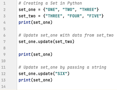 Working with Sets in Python