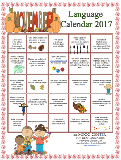 november calendar pieces