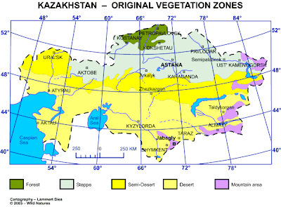 Kazakhstan Map Political Regional