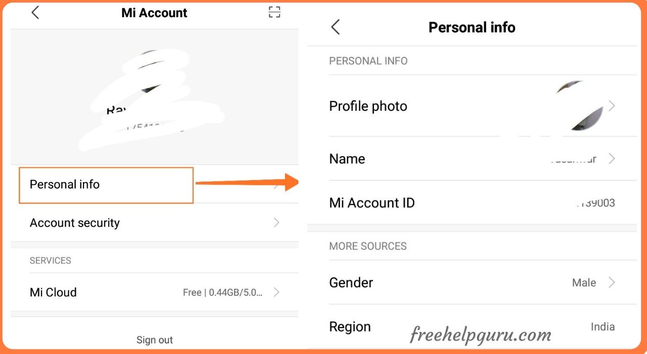 Mi account personal settings Mi account kaise on kare