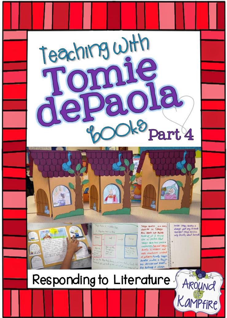 Teaching with Tomie dePaola books Part 4: Responding to the literature. We made these foldable Strega Nona cottages to publish our writing.