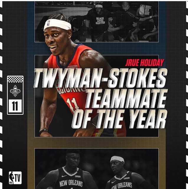 Vince Carter wins 2015-16 Twyman-Stokes Teammate of the Year Award