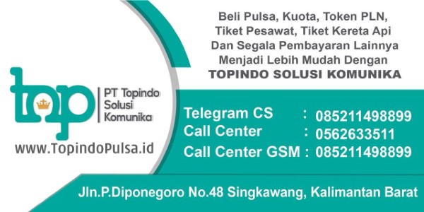 Topindopulsa.id adalah web resmi server pulsa topindo pay | pt topindo solusi komunika