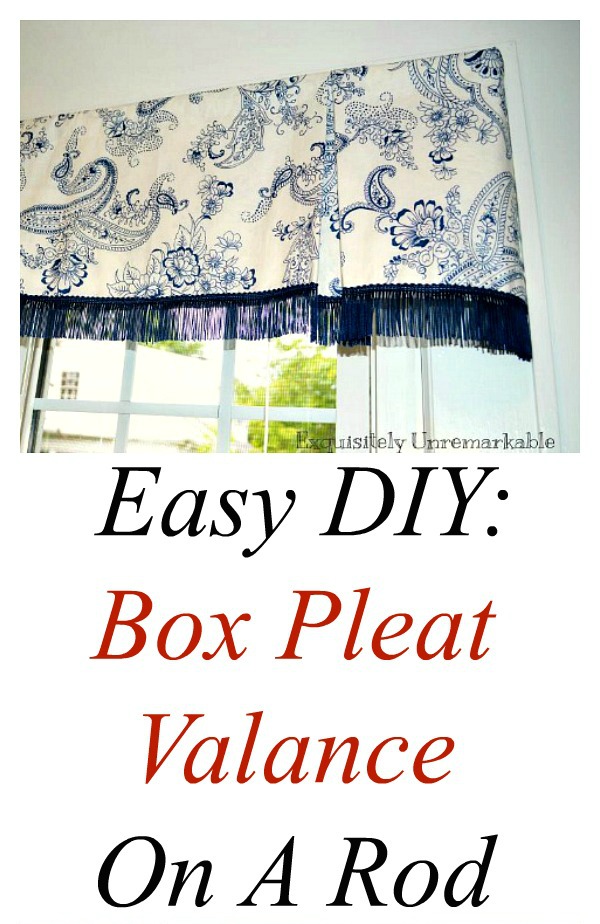 How To Make A Box Pleat Valance Exquisitely Unremarkable