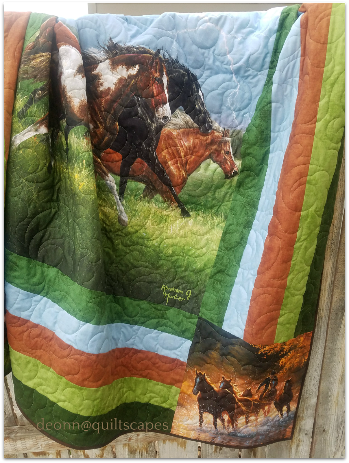 Quiltscapes.: RBD Horse Power Panel Quilt Tutorial