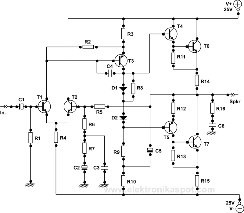 20W+20W Bootstrap OCL Power-Amplifier | Elektronika Spot