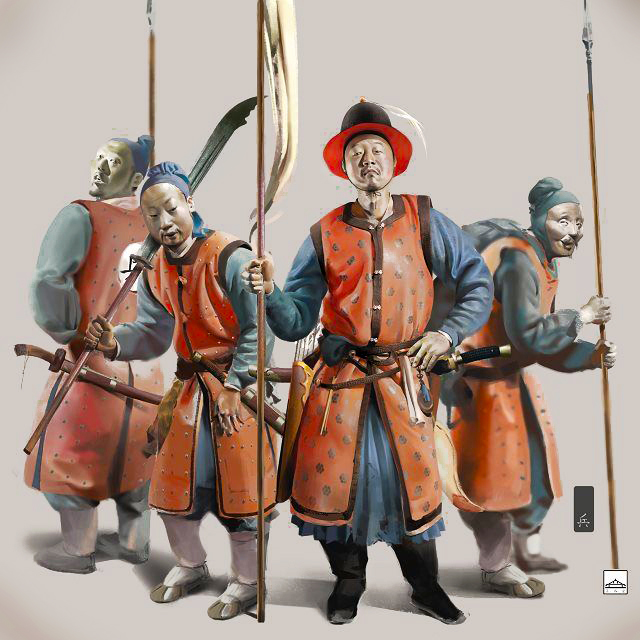 Ming Lieutenant and Wolf Troop Auxillary 明军尉与土兵