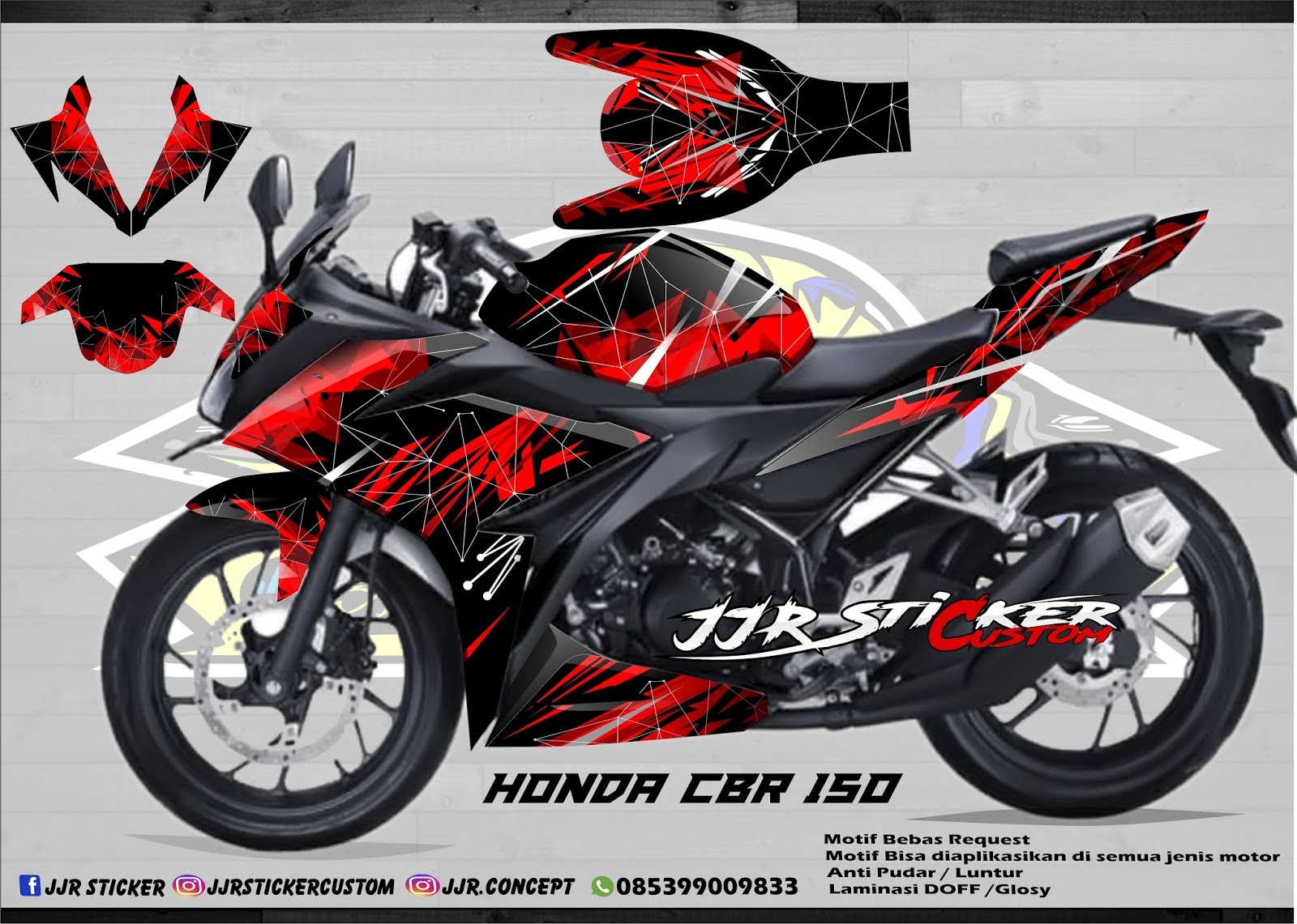 Decal dan Striping Honda CBR 150 Full Body jjrsticker