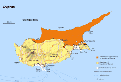 Mapa de Chipre Regional Geografia