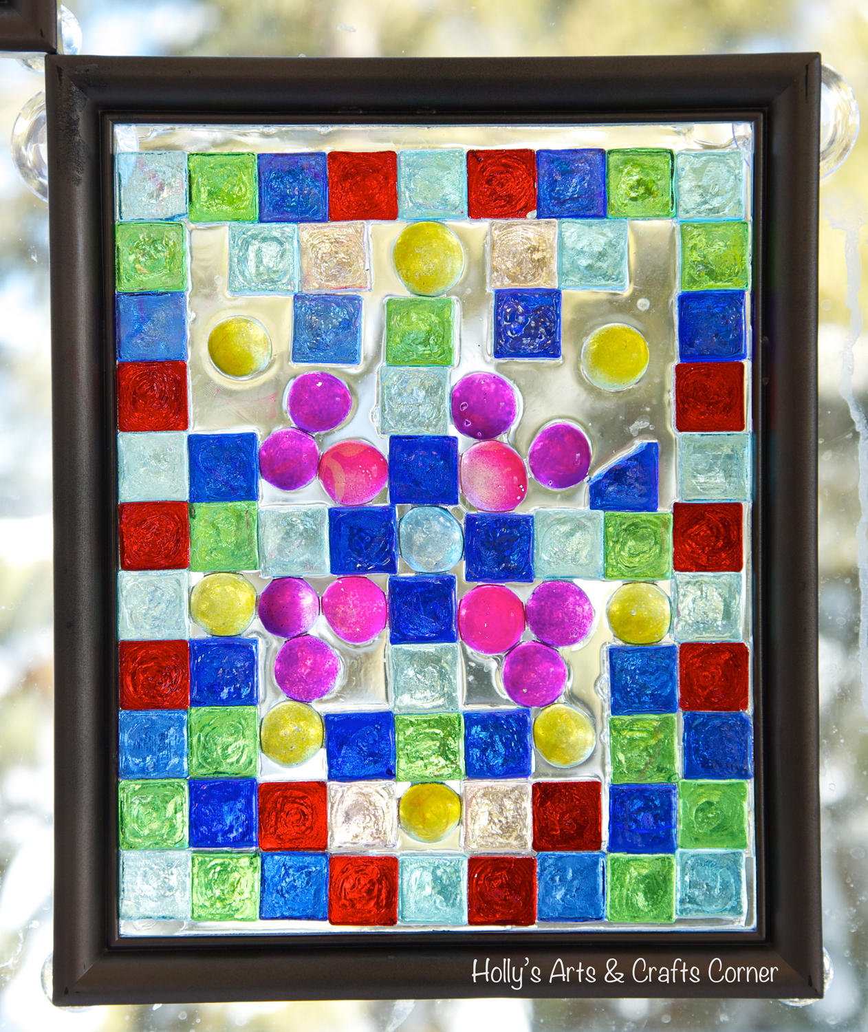 Holly's Arts and Crafts Corner: Craft Project: DIY "Faux" Stained Glass Frames