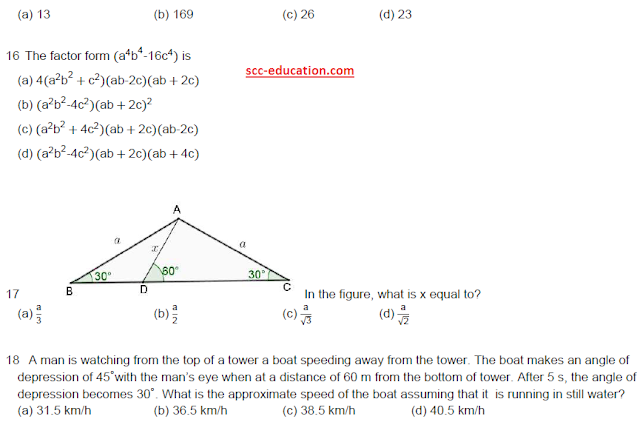 Maths questions for entrance test,Delhi polytechnic combined entrance test ,