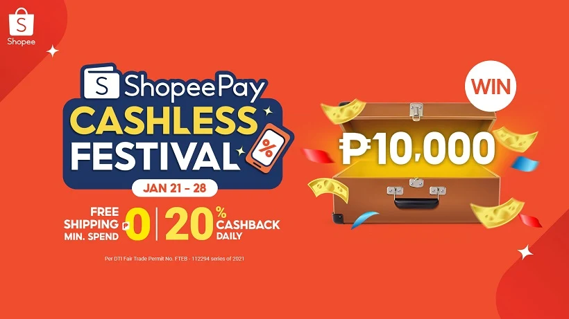 Top Up and Transfer on ShopeePay Cashless Festival for a Chance to Win ₱10,000