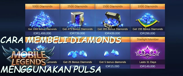 Cara Membeli Diamonds Mobile Legends Dengan Pulsa Cara Membeli Diamonds Mobile Legends Dengan Pulsa