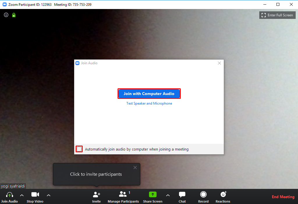 Cara Join Meeting di Zoom Browser Cara Join Meeting di Zoom Browser