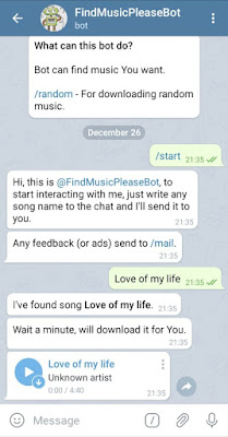 Bot Musik Telegram, Dengarkan Musik Lewat Telegram