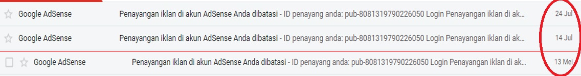 Penayangan iklan di akun adsense anda dibatasi