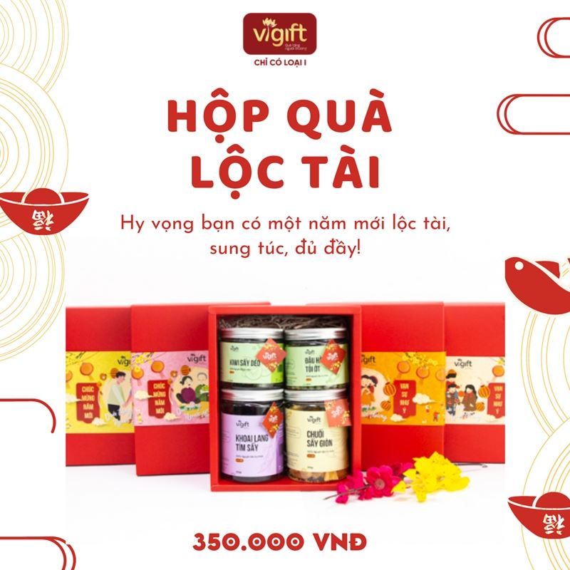 [Ngọt] ViGift Hộp Quà ViGift 4 Lộc Tài