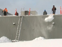 Snow, commercial flat roof