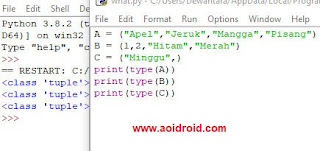 membuat tuple di python