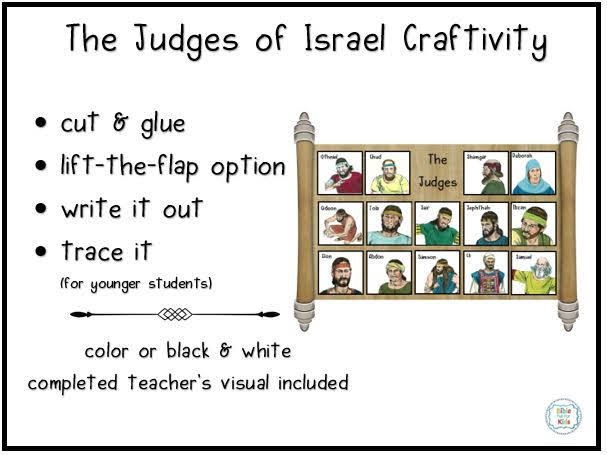 The Judges of Israel Song and Craftivity | Bible Fun For Kids