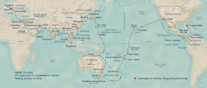 Map of the World Cruise