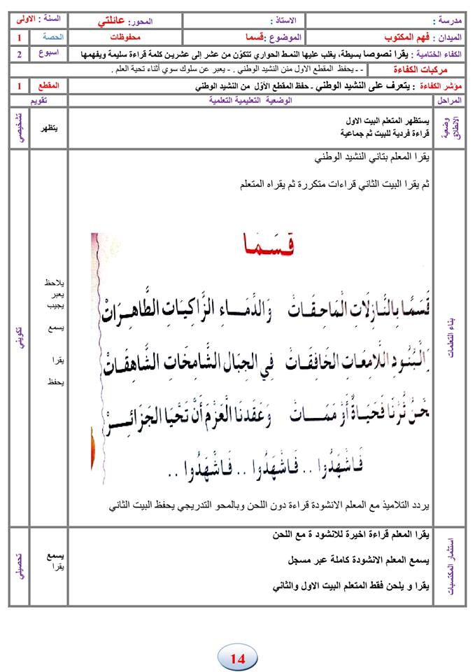السلام الجزائري قسما المقطع الأول بالكلمات Youtube