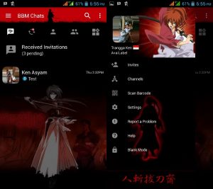 BBM MOD Tema Samurai X v3.3.0.16 APK Versi Terbaru