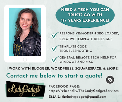 The Lady Gadget Blogger Template Services