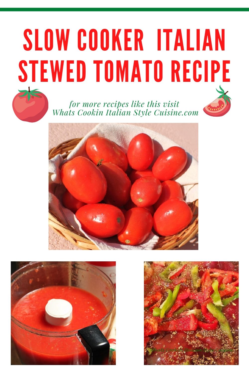 Slow Cooker Italian Stewed Tomato Recipe What's Cookin' Italian Style