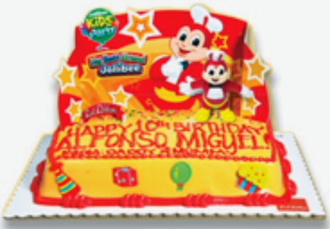 birthday cake included in the Jollibee party package for 2016
