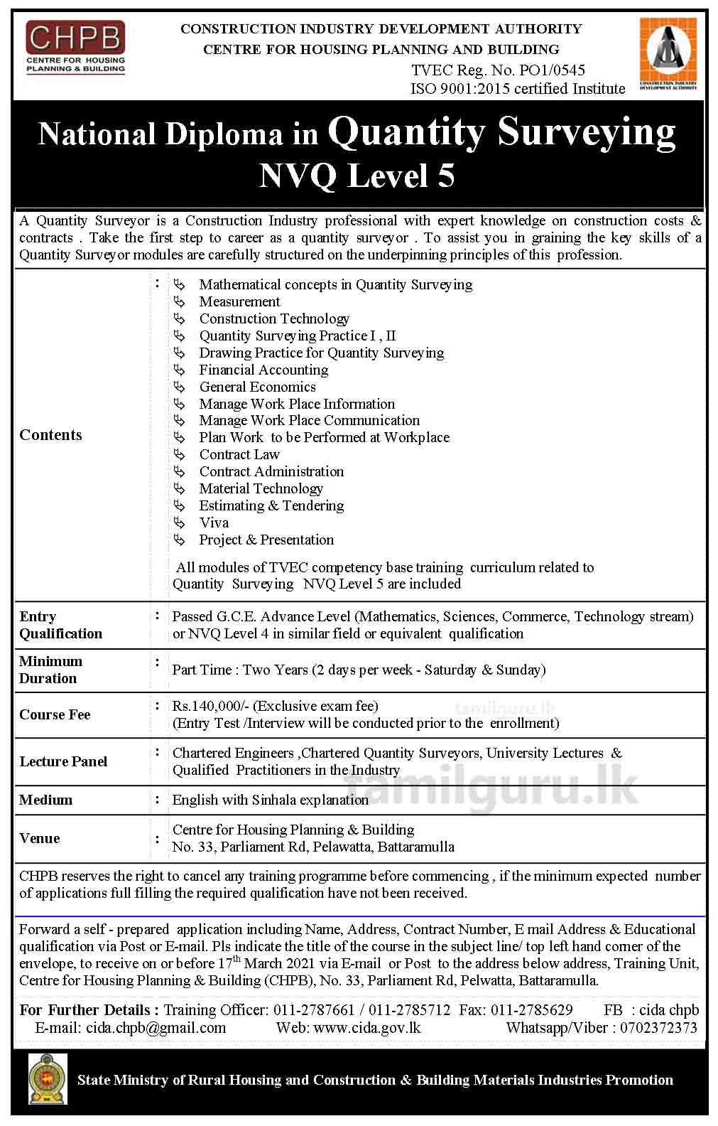 research project nvq level 5