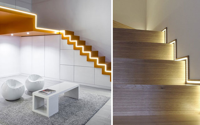 Marzua: Ideas para decorar escaleras con luz