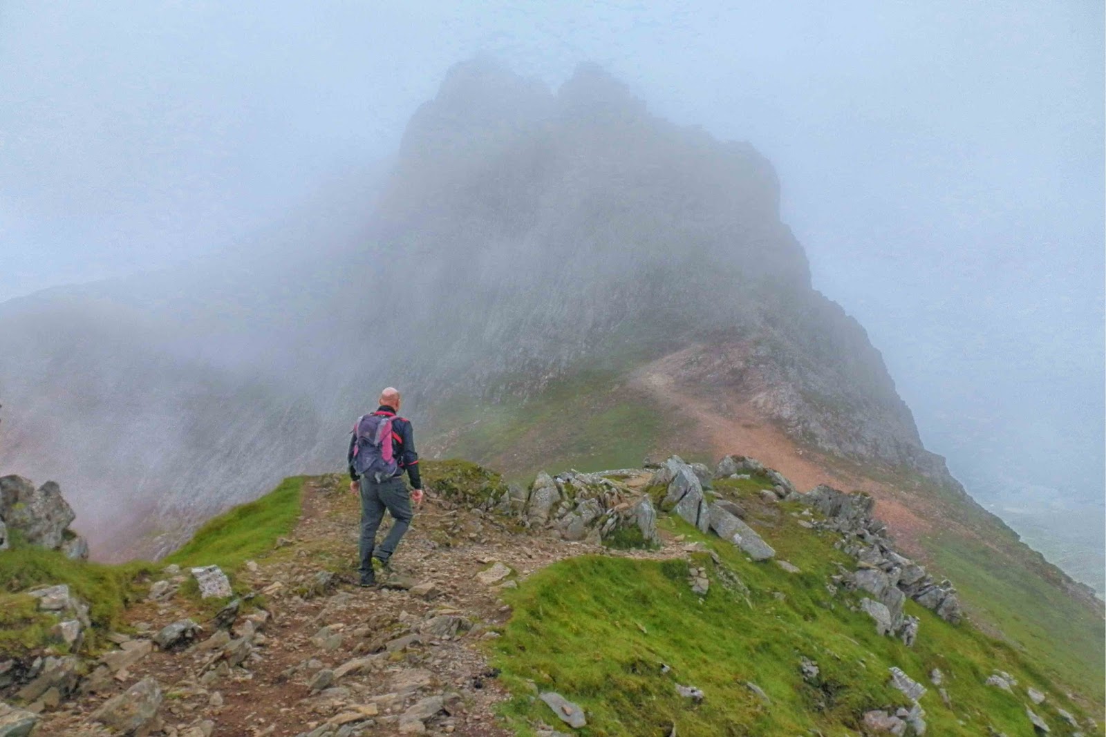 Every Picture Tells a Story Crib Goch in the mist