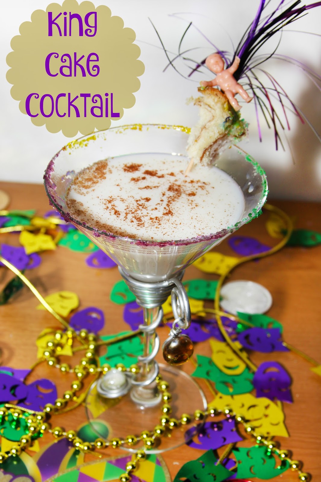 For the Love of Food: King Cake Cocktail for Fat Tuesday