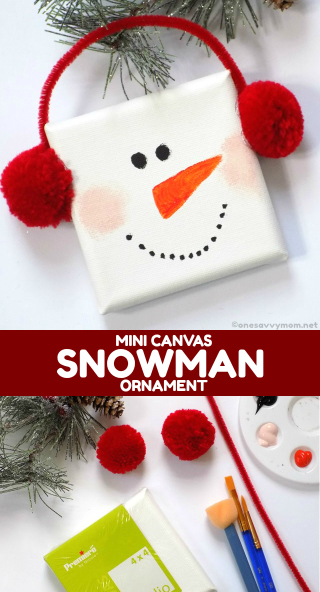One Savvy Mom ™ Nyc Area Mom Blog Mini Canvas Snowman Ornament A