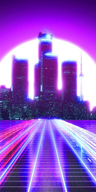 Synthwave City 4k Wallpaper - iPhone Wallpapers