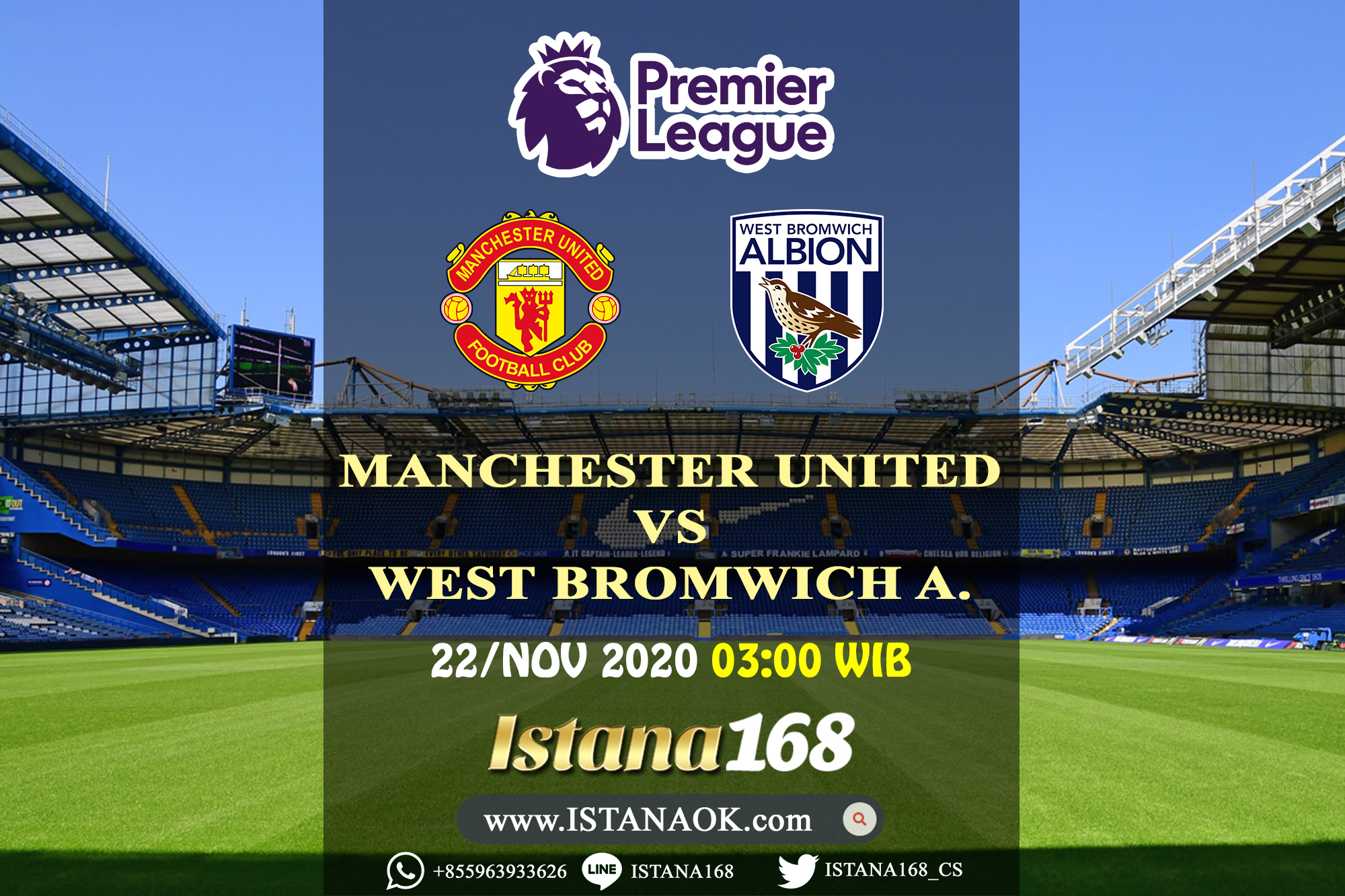 Prediksi Bola Akurat Istana168 Manchester United vs West Bromwich Albion 22 November 2020